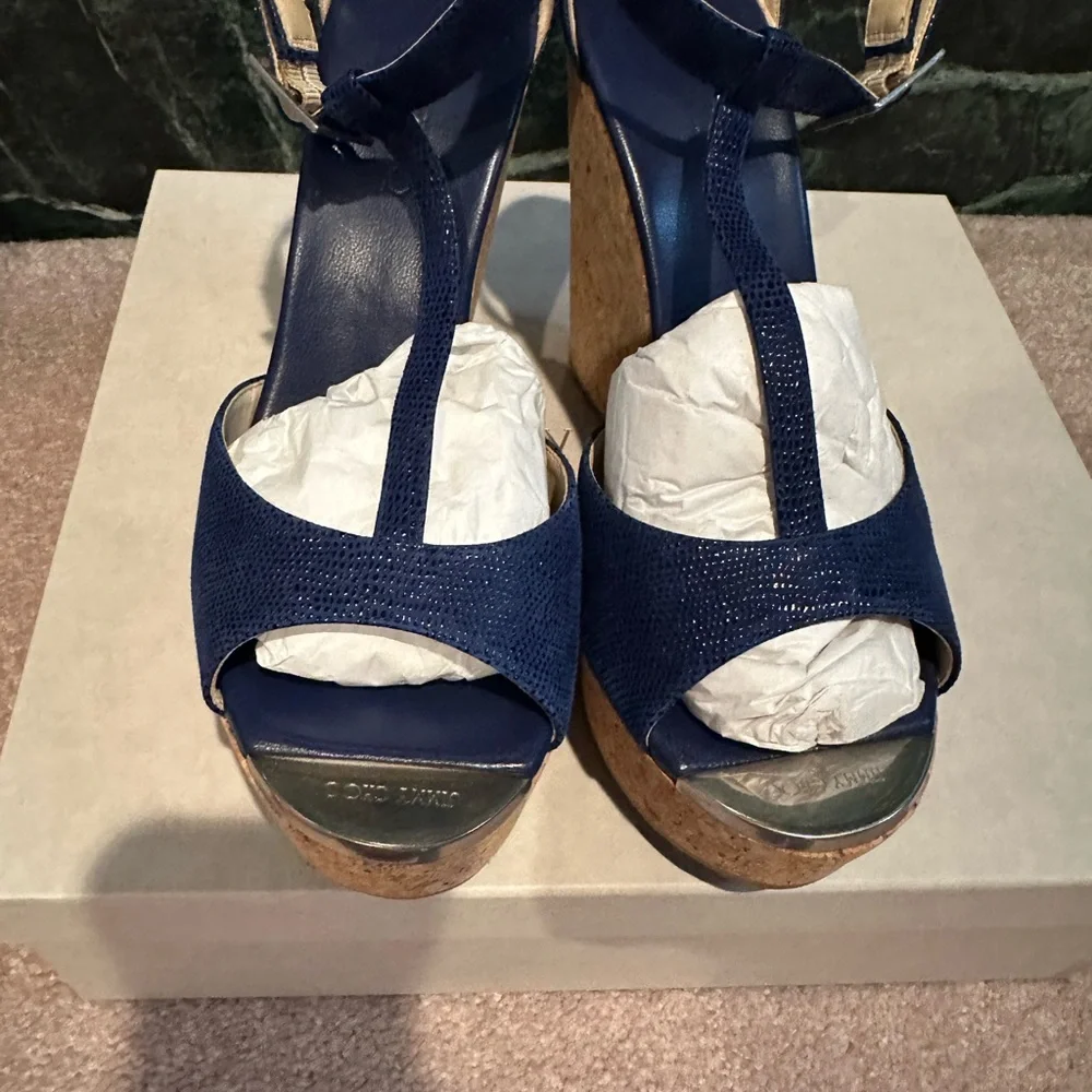 Jimmy Choo Pela Wedge in Cosmo speckled leather - Picture 4 of 10